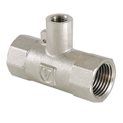 Тройник под датчик теплосчётчика, 1/2"х M10 х1/2" вн.-вн.-вн. - фото 1